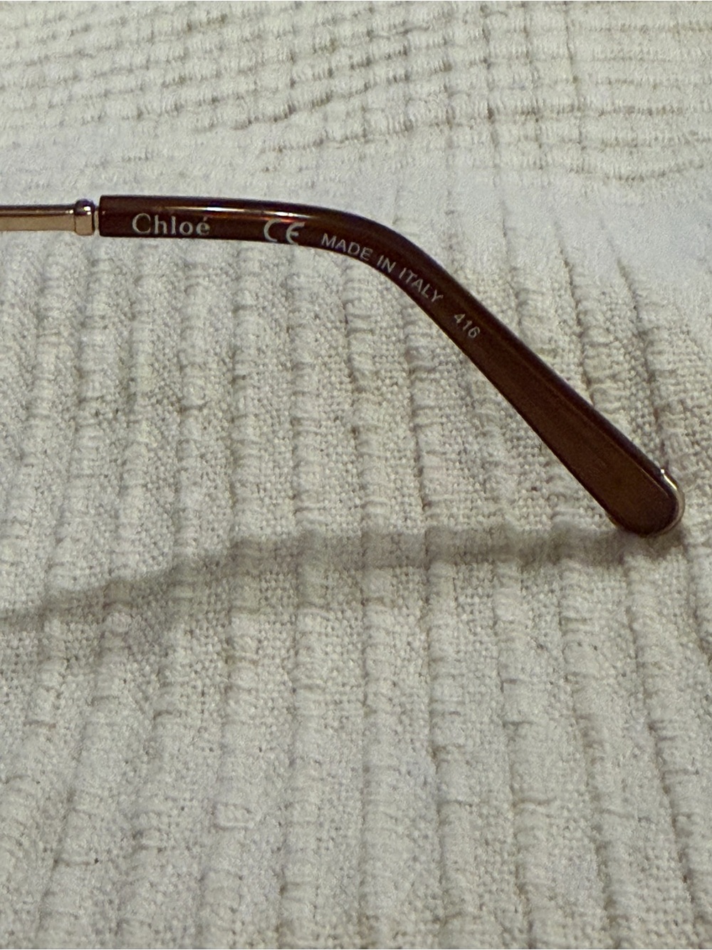 Authentic Chloe Oversized Sunglasses w/ Gold Frame and Brown lenses CE126S - Picture 6 of 8